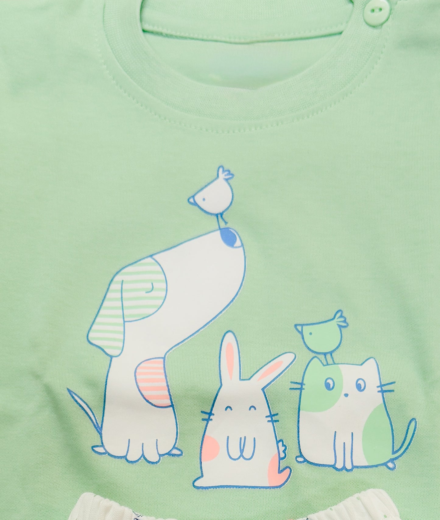 Mint Green Animal Friends Baby Set β Size M (6β12 Months)
