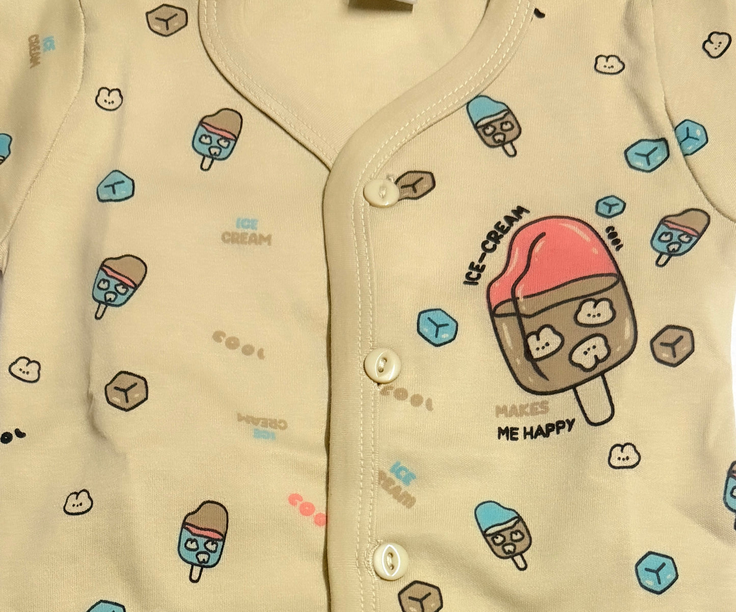 Baby Boys T-Shirt and Shorts Set – Ice Cream Print – Size M (6-12 Months)