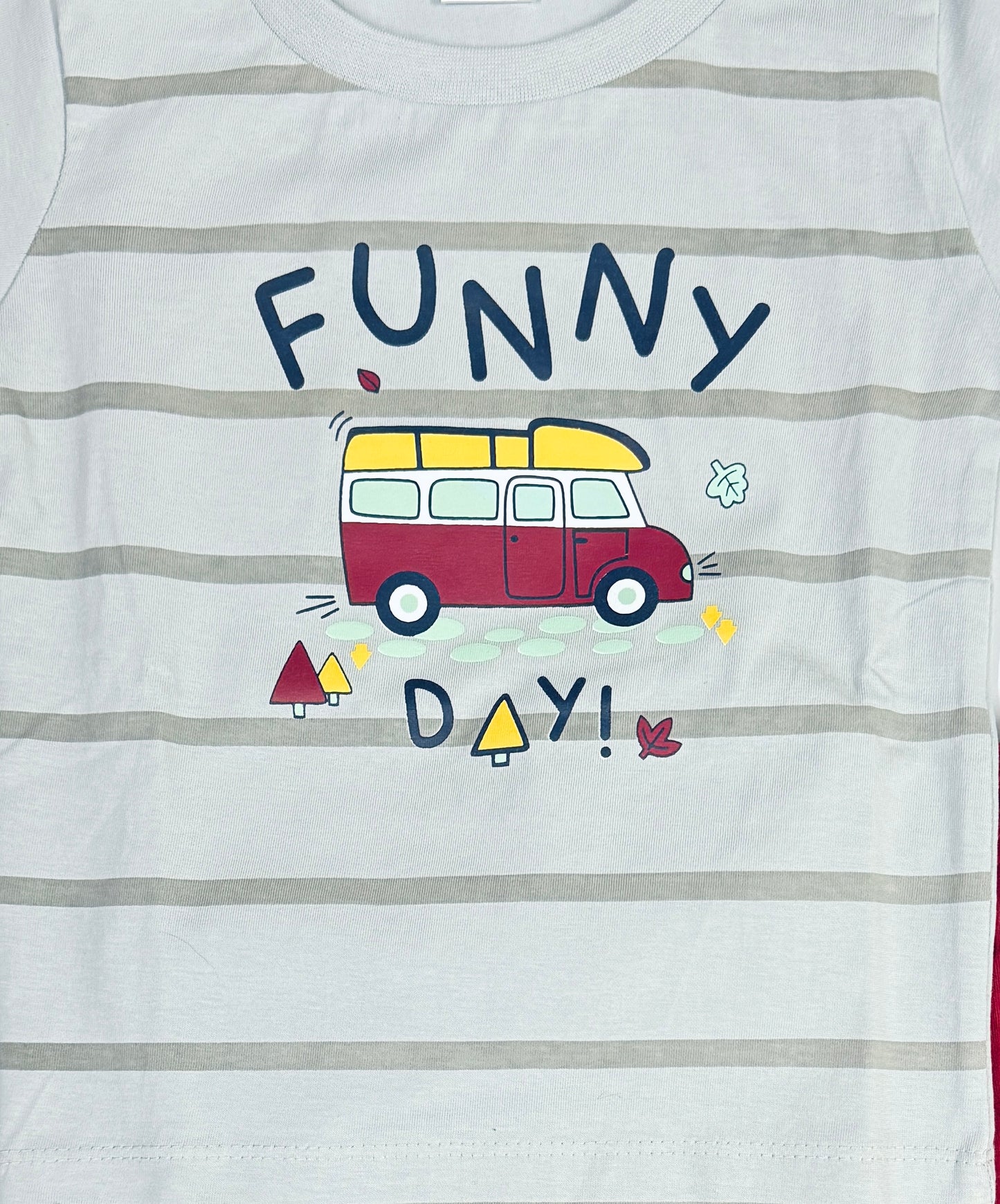 Tiny Trends Baby Boys “Funny Day” T-Shirt & Shorts Set – Size L (12-18 Months)
