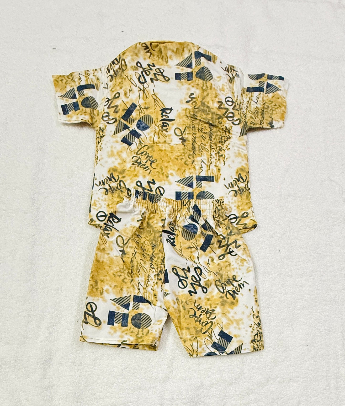 Stylish Printed Baby Co-ord Set (Shirt + Shorts) β 6β12 Months