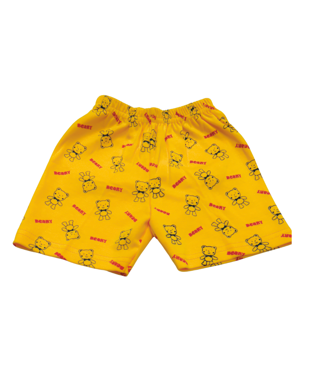 Beary YELLOW Cotton Co-ord Set for Babies (6-12 Months) – Unisex