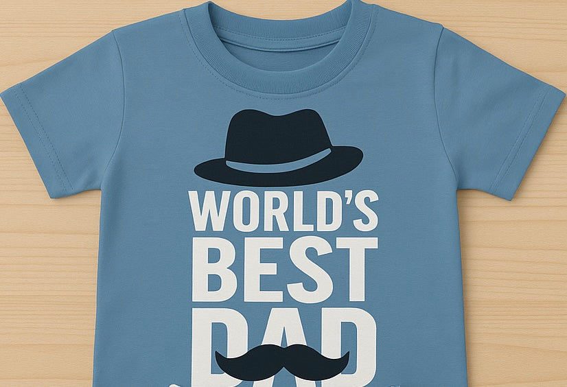 Mini Hug "World's Best Dad" Baby Boys' Cotton T-Shirt & Shorts Set - Blue