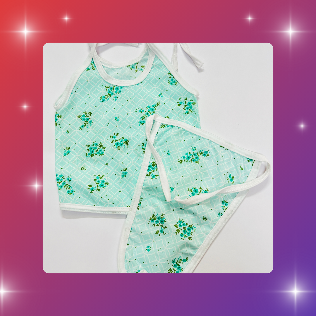 Premium Baby Cotton Vest & Nappy Combo – Set of 6 (0–3 Months)