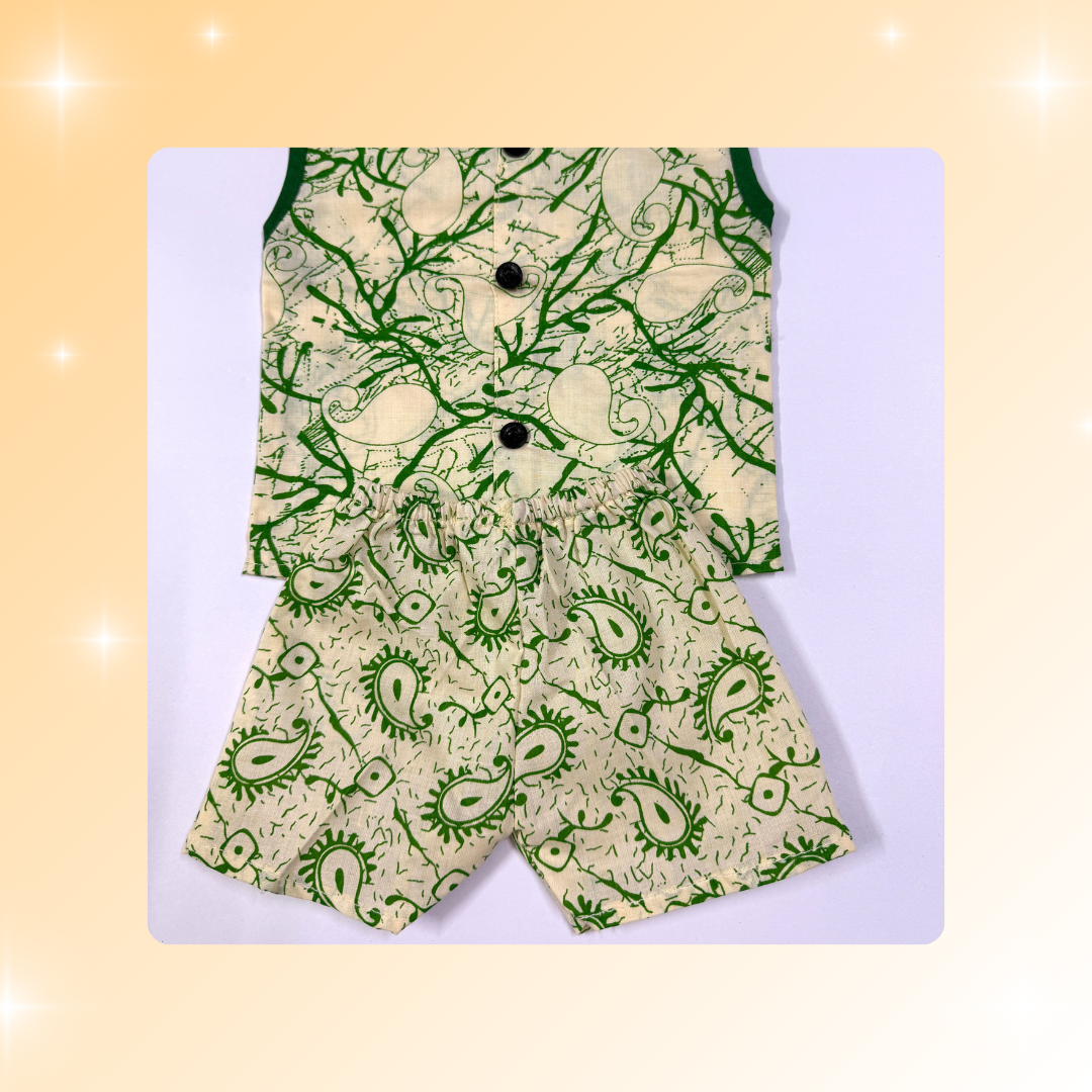 Unisex Baby Shorts & Sleeveless Vest Combo – Pack of 3