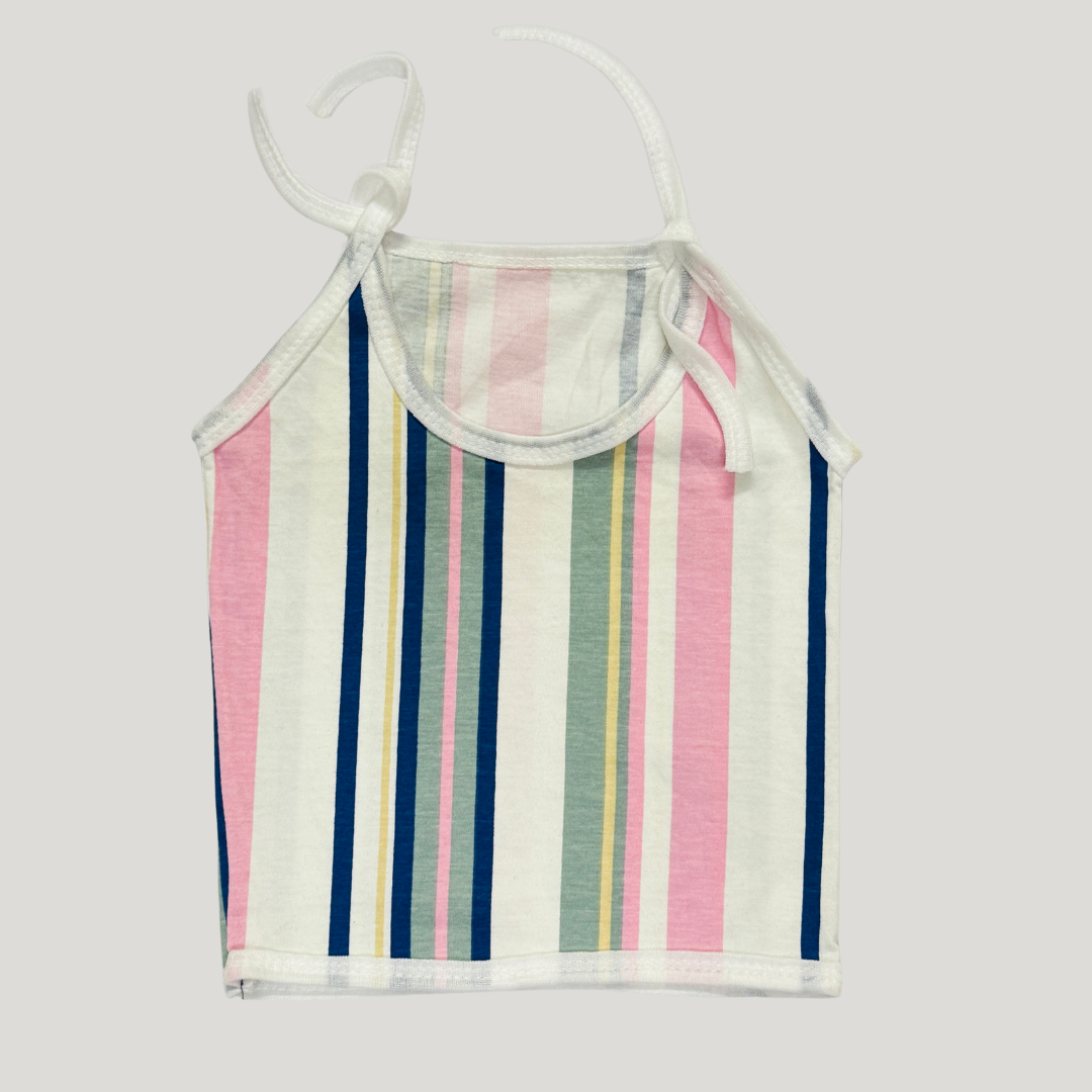 Mini Hug Girls Cotton Tie-Up Tops – Combo Pack of 4 (0–6 Months)