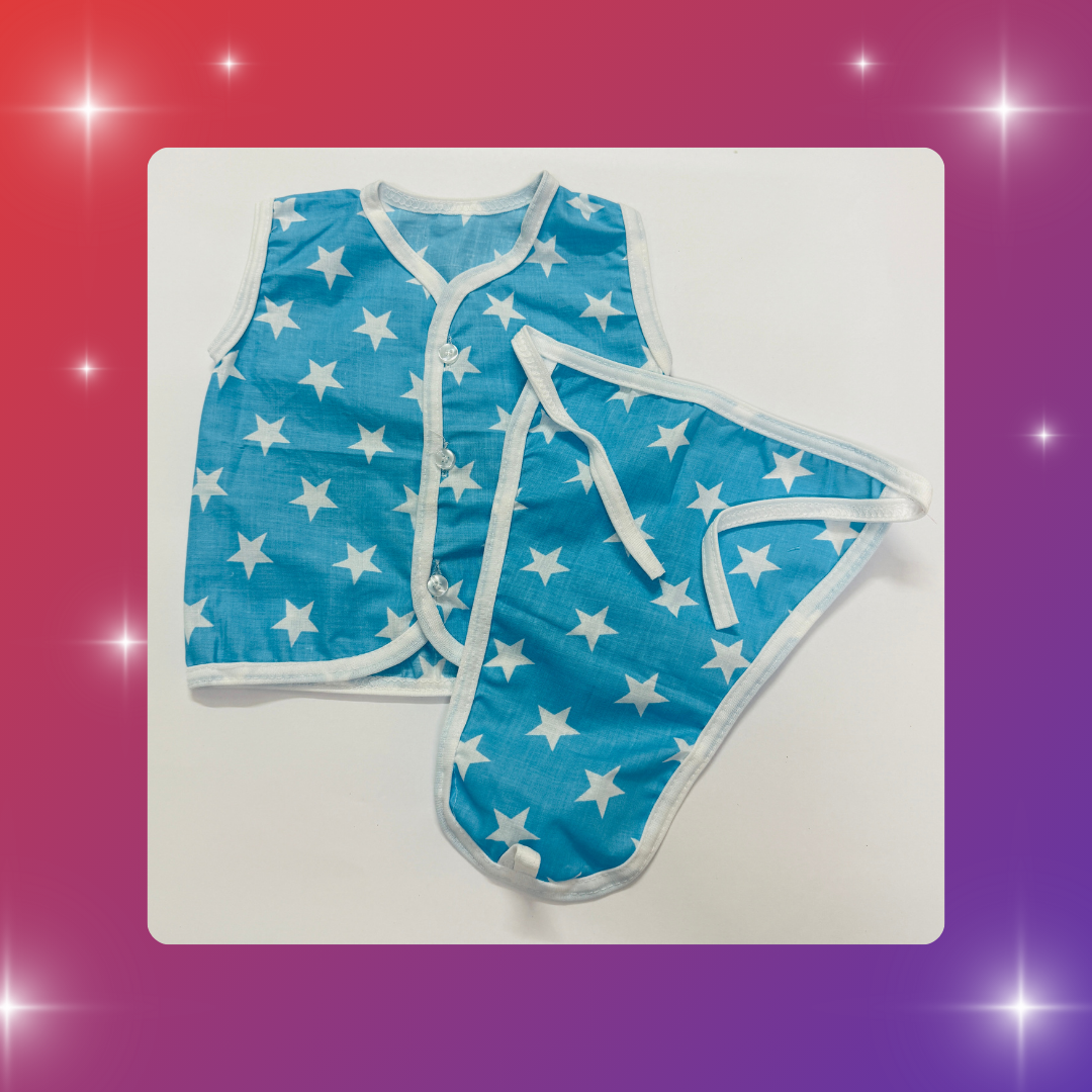 Newborn Essentials Vest & Nappy Combo – Set of 3 (0–3 Months)