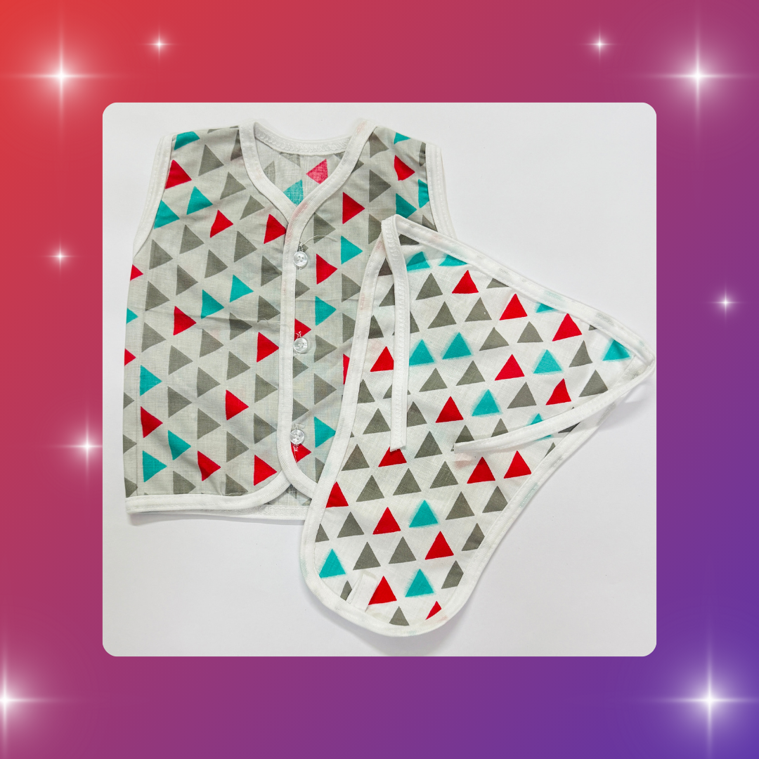 Adorable Baby Vest & Nappy Set – Combo Pack of 3 (0–6 Months)