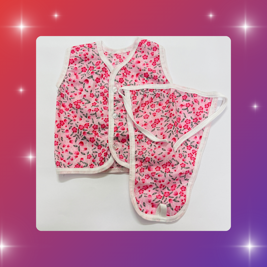 Premium Newborn Vest & Nappy Set – Combo of 6 (0–3 Months)