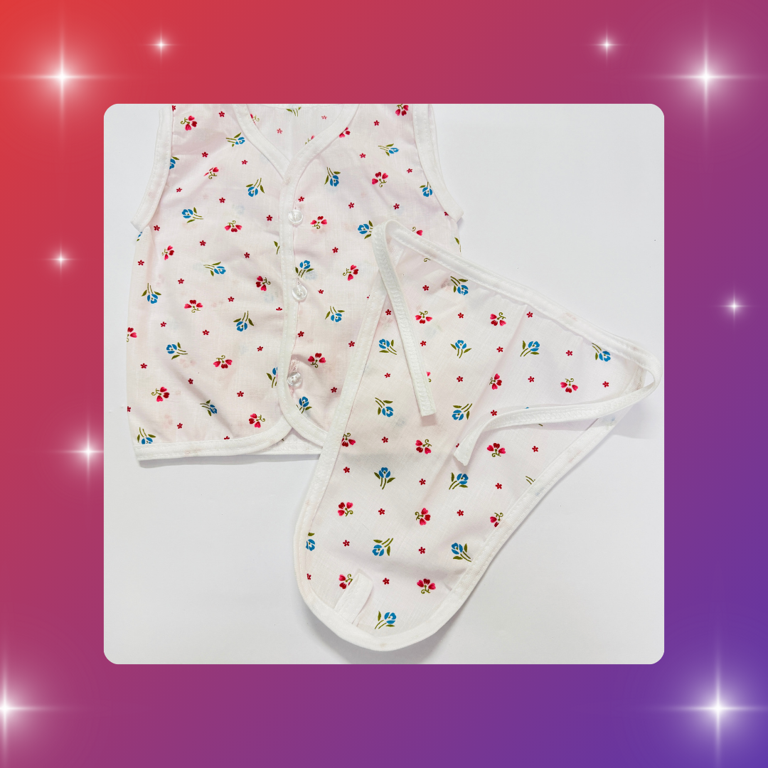Premium Newborn Vest & Nappy Set – Combo of 6 (0–3 Months)
