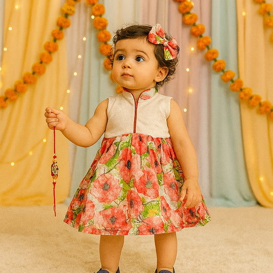 MINIHUG- Elegant Floral Baby Girl Dress