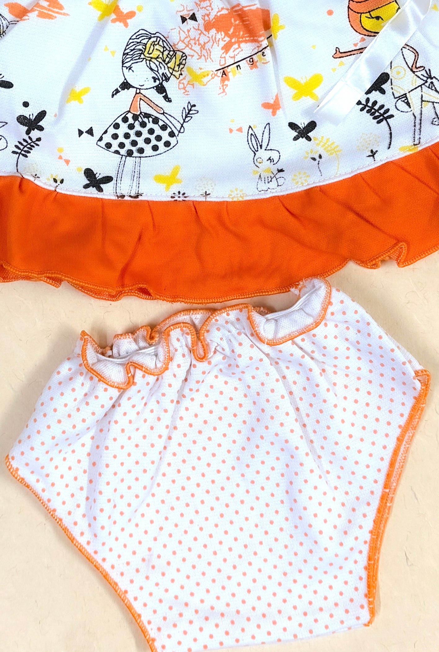 Baby Girl Cotton Dress Set – Green & White 'Love Mom' Print with Matching Bottom | Summer Wear"