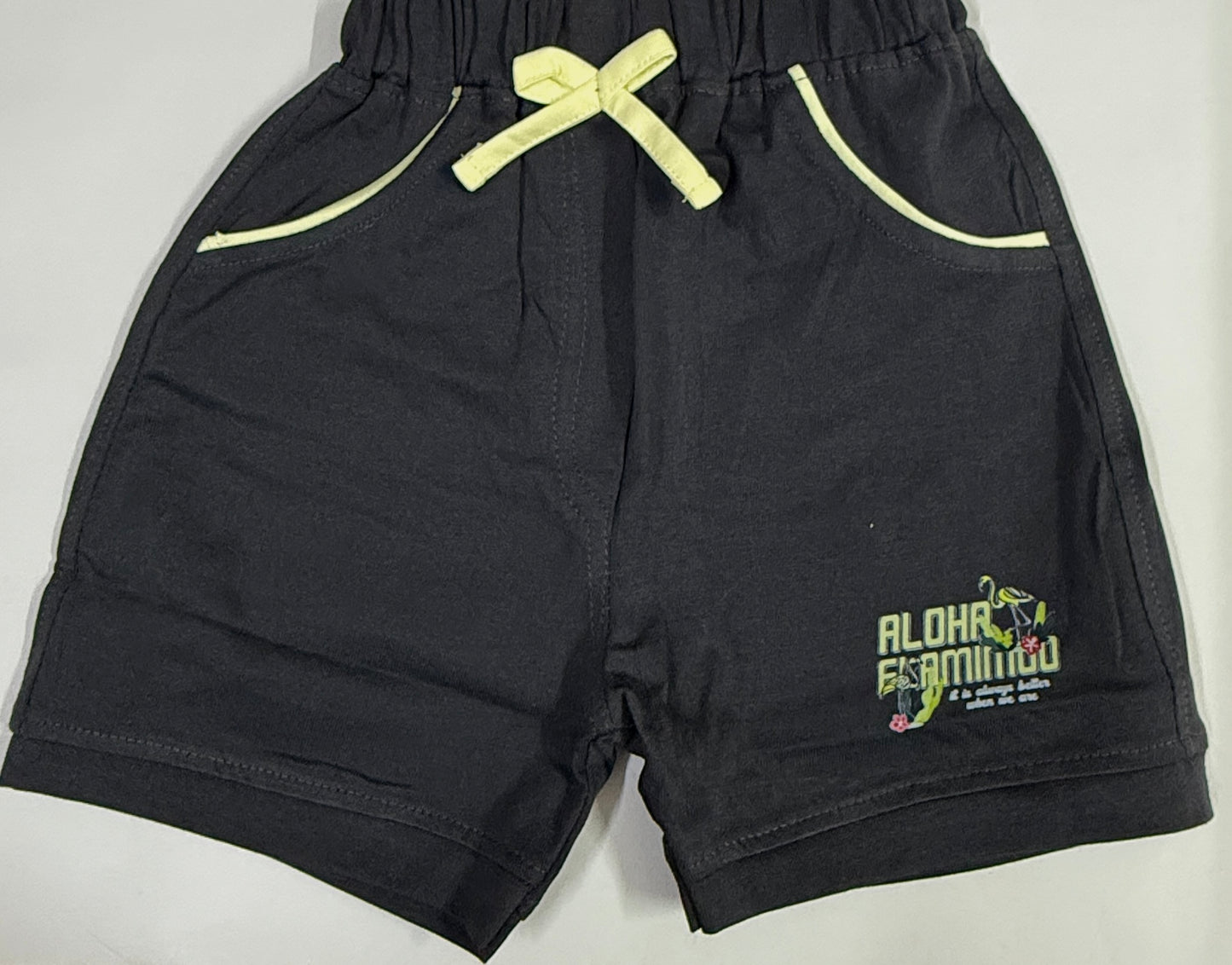 Yellow Flamingo Summer Co-Ord Set for Baby Girls – Size M (6–9 Months)