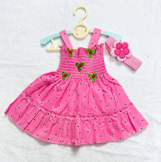 Cotton Sleeveless Summer Frock for Newborn