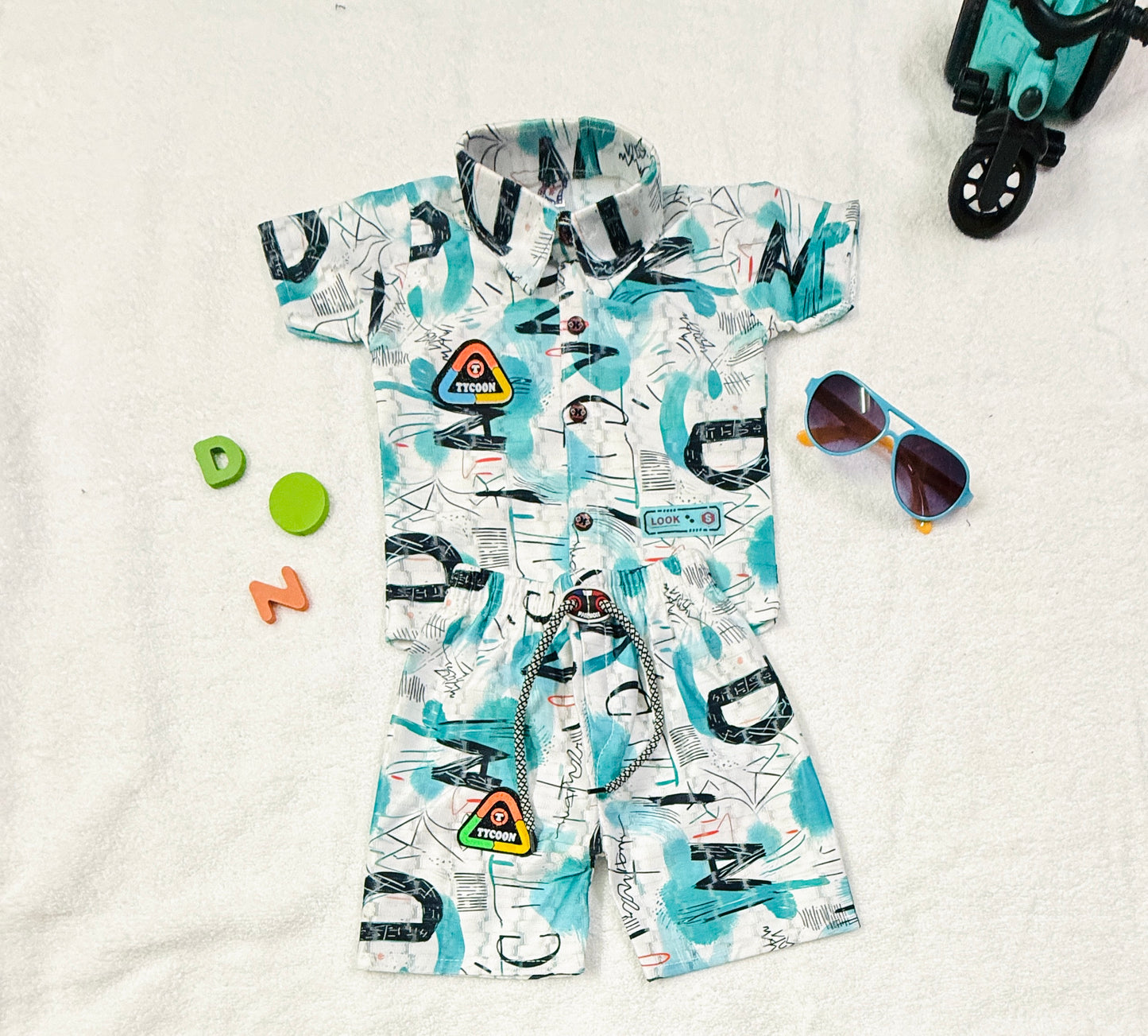 Baby Co-ord Set with Shirt & Shorts – 6 to 12 Months