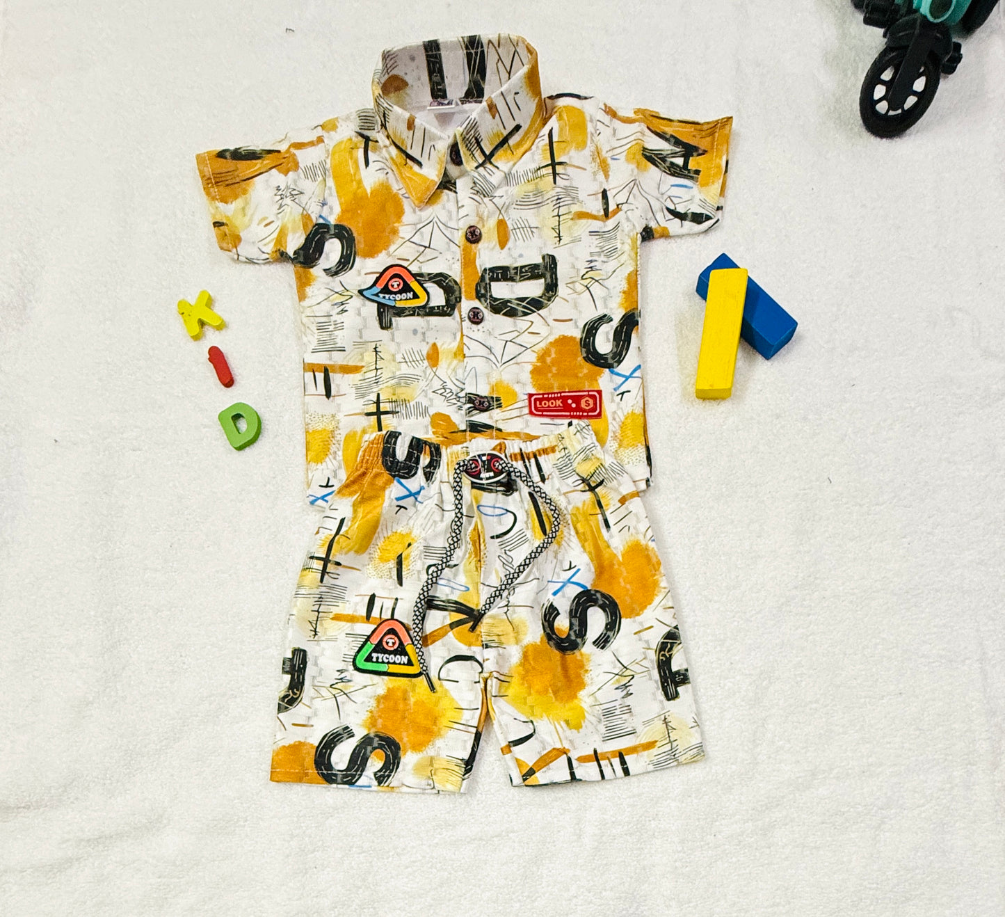 Baby Co-ord Set with Shirt & Shorts – 6 to 12 Months