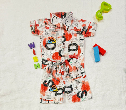 Baby Co-ord Set with Shirt & Shorts – 6 to 12 Months