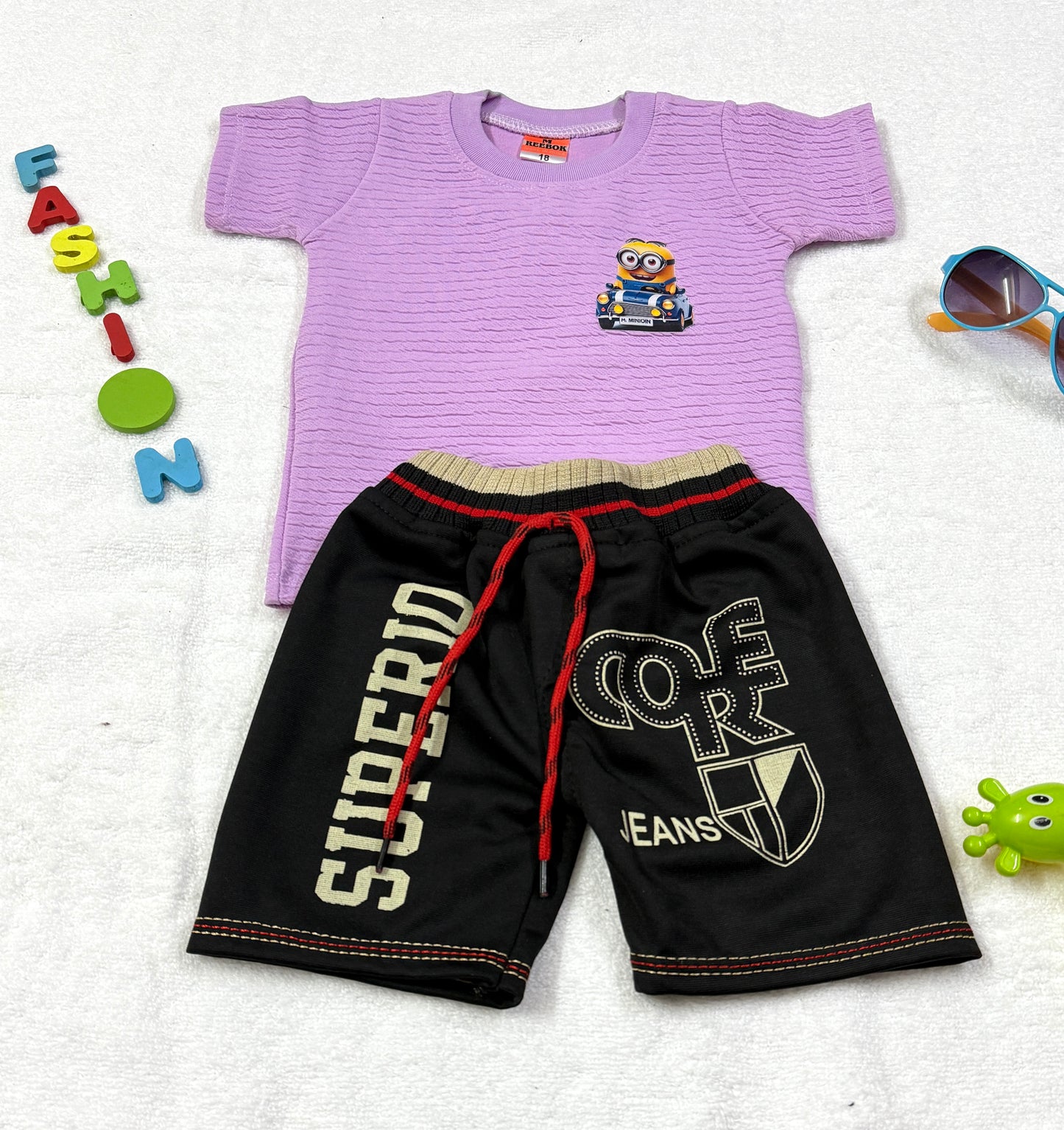 Boys/Girls Summer T-Shirt Minnion print & Shorts Set