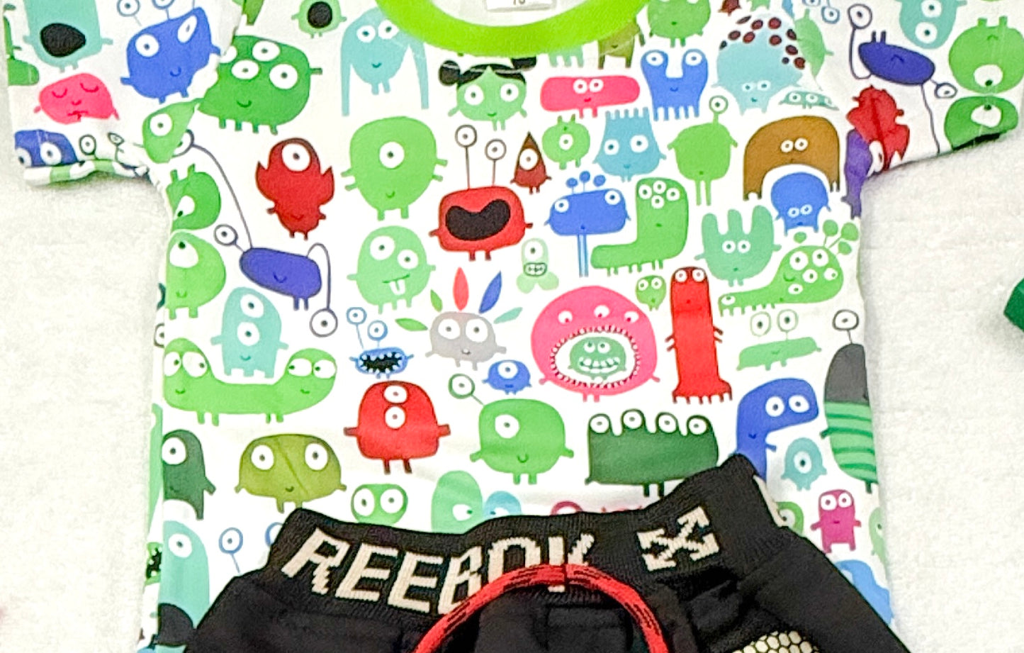 Baby Boy Printed T-Shirt & Shorts Set – Monster Fun Theme