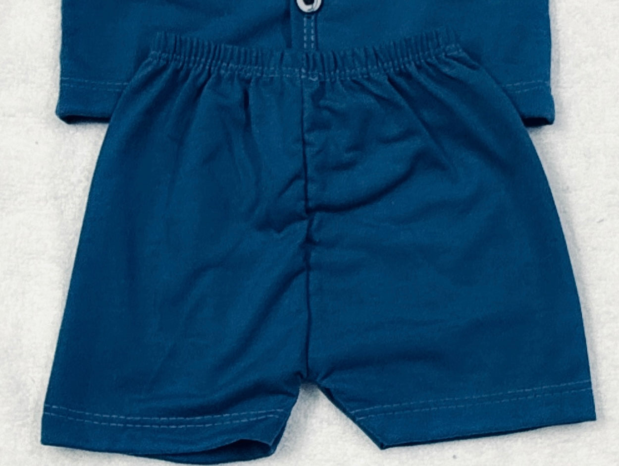 NewBorns Printed Button-Front Shirt & Shorts Set - Summer Wear