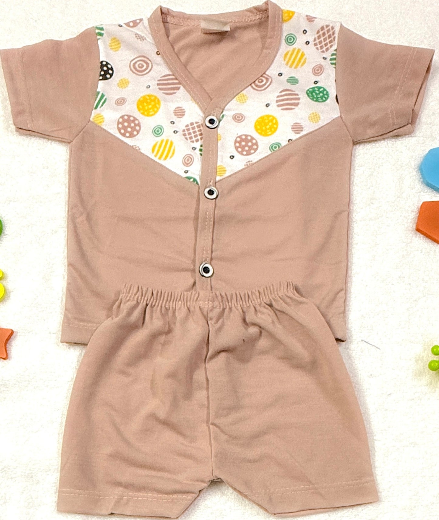 NewBorns Printed Button-Front Shirt & Shorts Set - Summer Wear