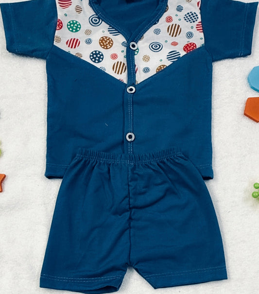 NewBorns Printed Button-Front Shirt & Shorts Set - Summer Wear