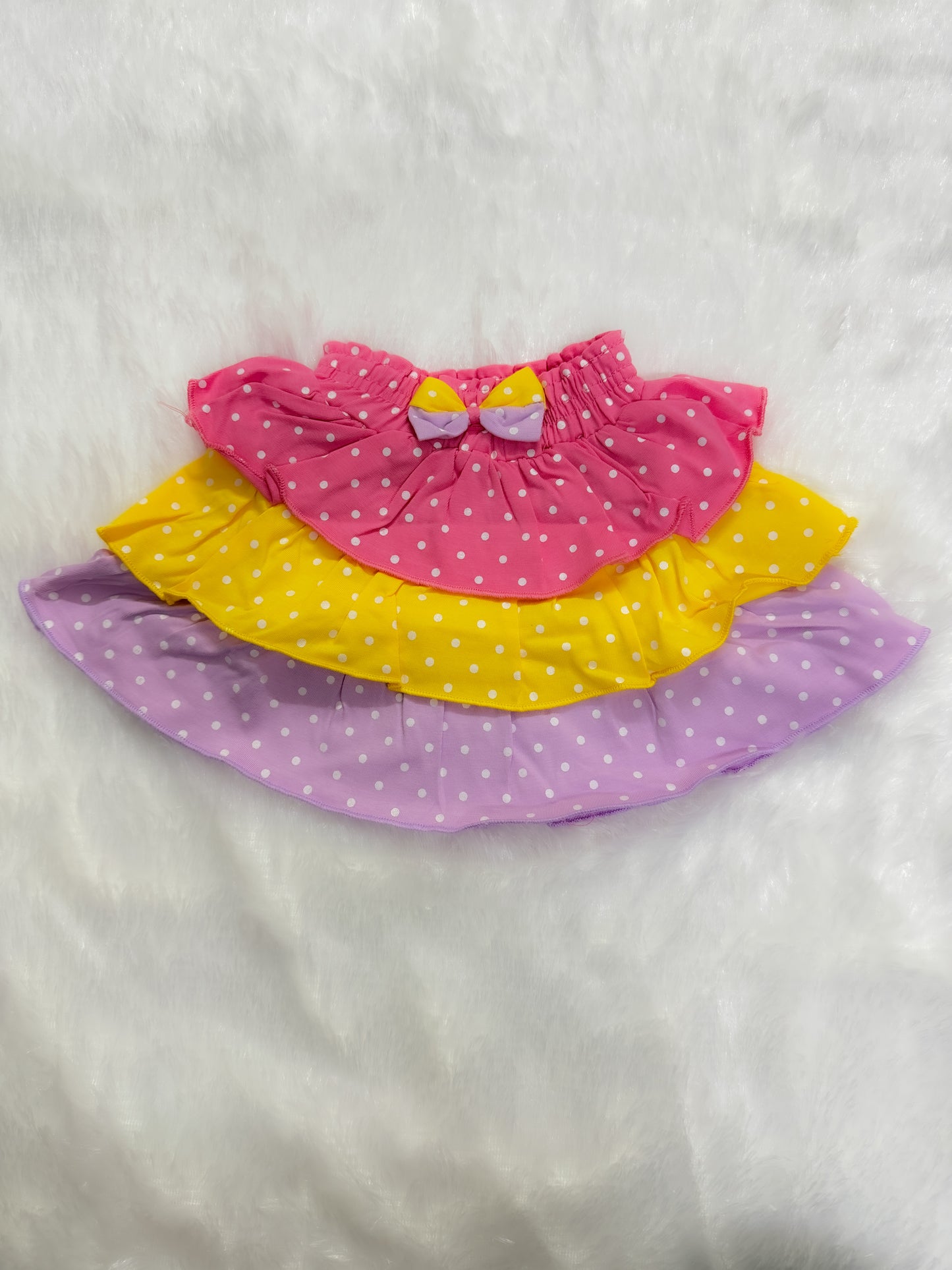 Minihug Baby Girl Skirt – Top  |Layered Polka Skirt|  |3-12Months|
