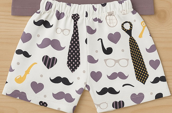 Mini Hug "World's Best Dad" Baby Boys' Co-ord Set – Purple Edition