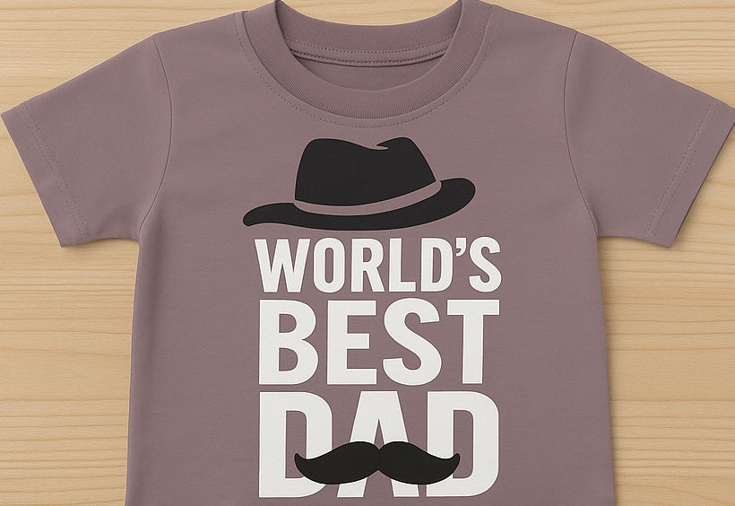 Mini Hug "World's Best Dad" Baby Boys' Co-ord Set – Purple Edition