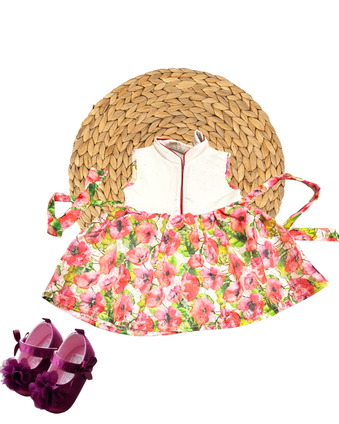 MINIHUG- Elegant Floral Baby Girl Dress