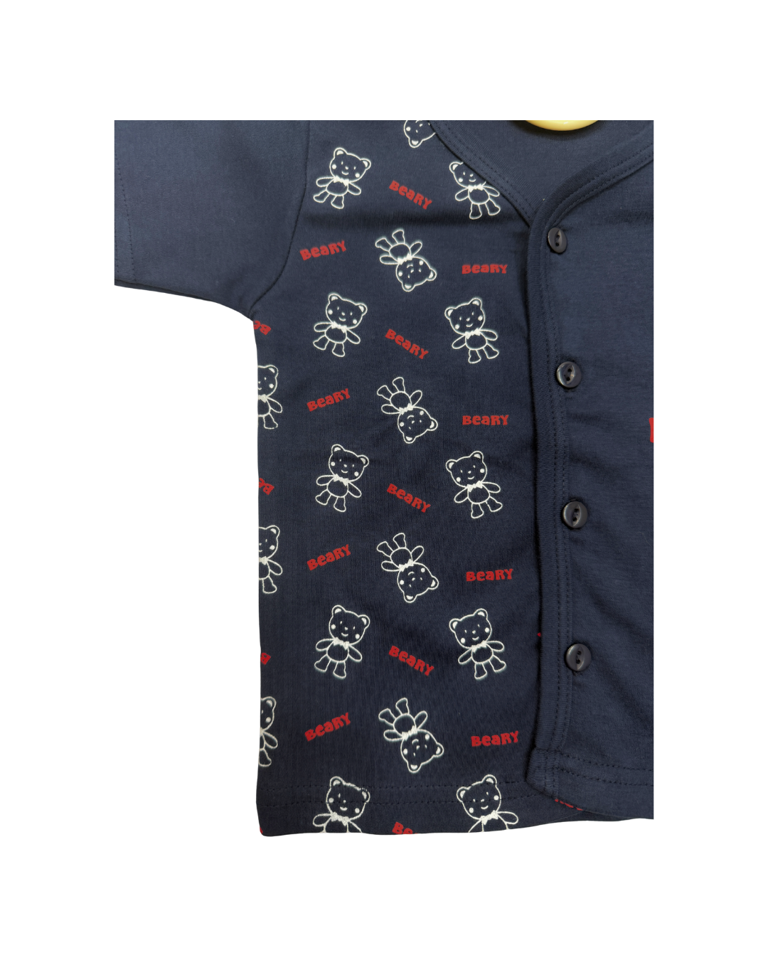 Beary Maroon NAVY BLUE Cotton Co-ord Set for Babies (3-6 Months) – Unisex