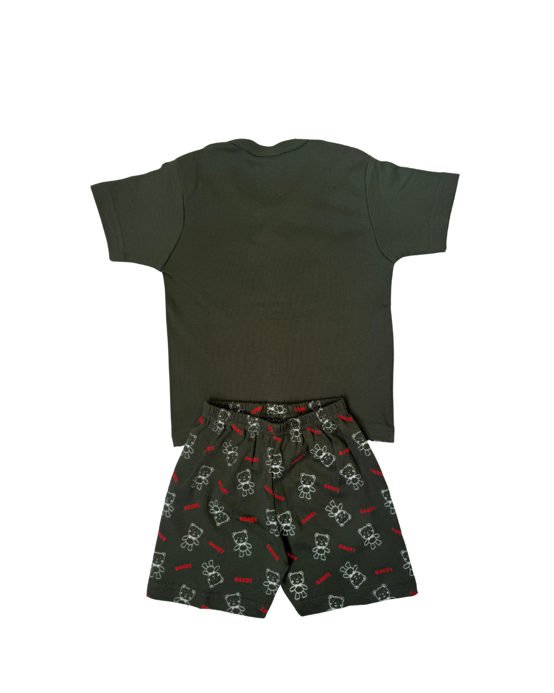 Beary BLACK Cotton Co-ord Set for Babies (6-12Months) – Unisex