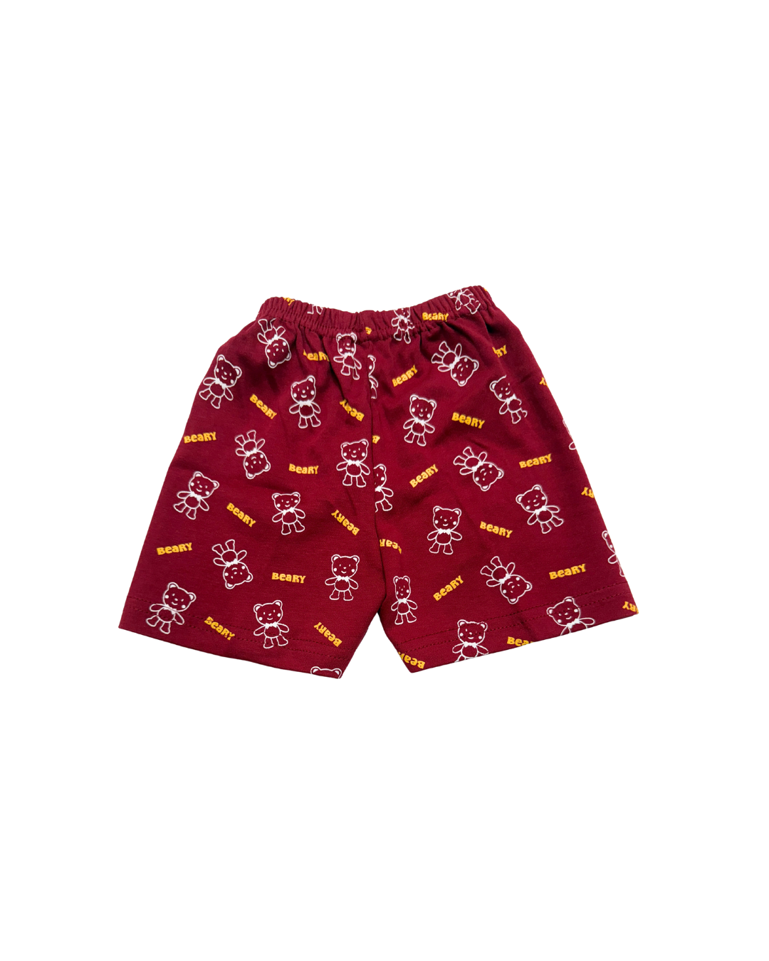 MINIHUG Beary Maroon Cotton Co-ord Set for Babies (3-6 Months) – Unisex