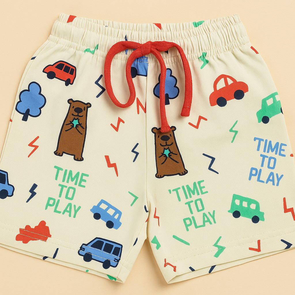 Mini Hug "Time to Play" Baby Boys' Co-ord Set – Orange Bear Adventure Edition